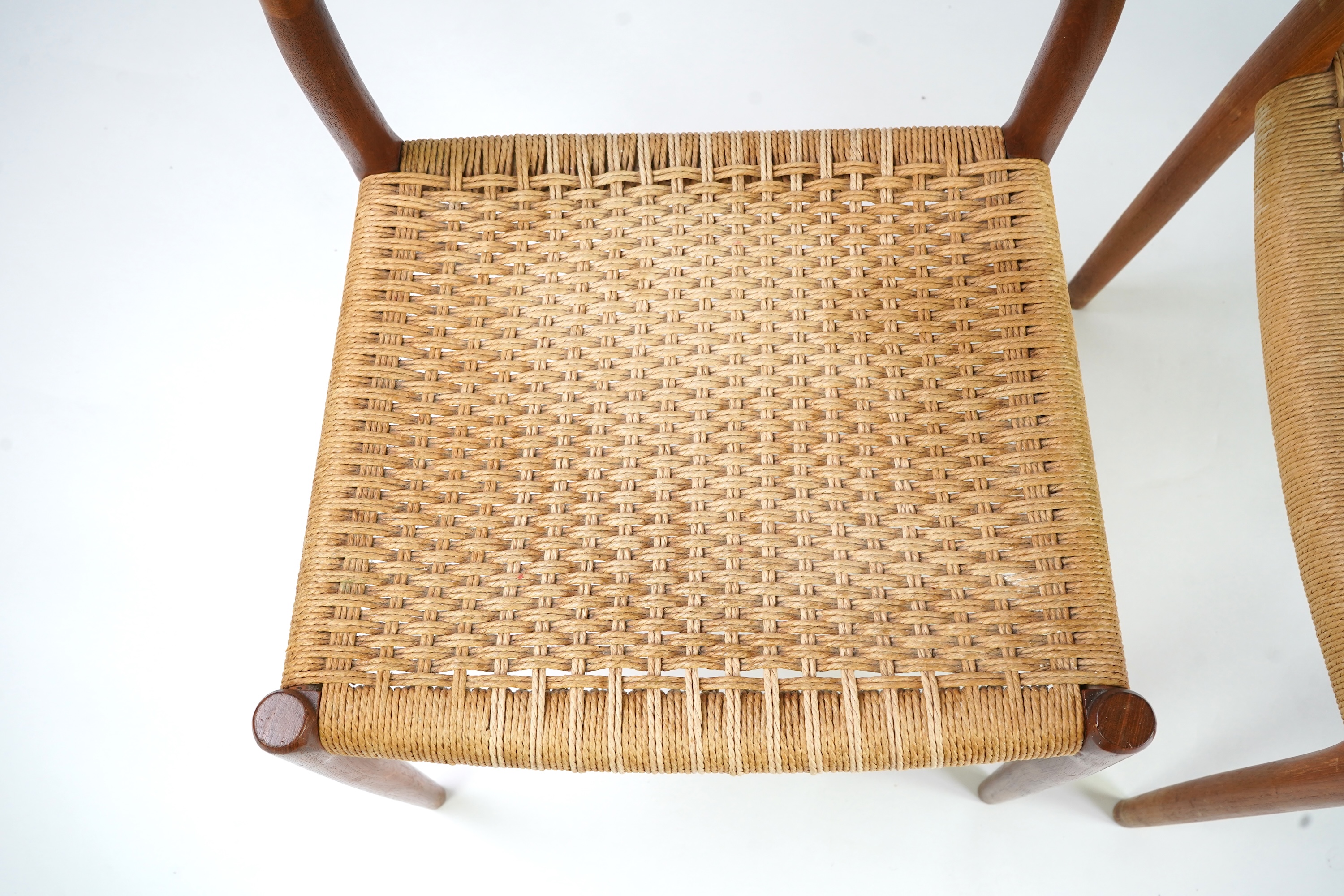 Niels Otto Møller (Danish, 1920-1982) for JL Møllers Møbelfabrik: A set of ten teak dining chairs